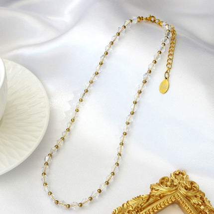 18 Karats Clear Austrian Crystals Choker