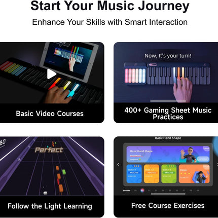 Smart Piano Keyboard with MIDI Controller
