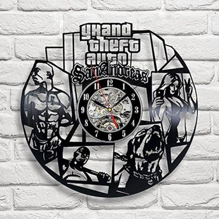 GTA SAN ANDREAS HANDMADE VINYL RECORD WALL CLOCK FAN GIFT