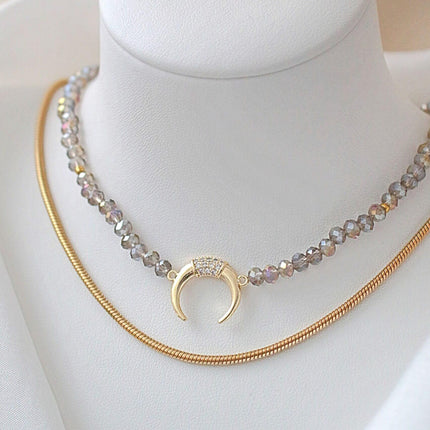18 Karats Chrome Austrian Crystals Choke