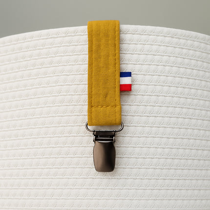Organic Cotton Pacifier Clip - Honey