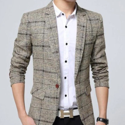 Mens Mix Plaid Blazer