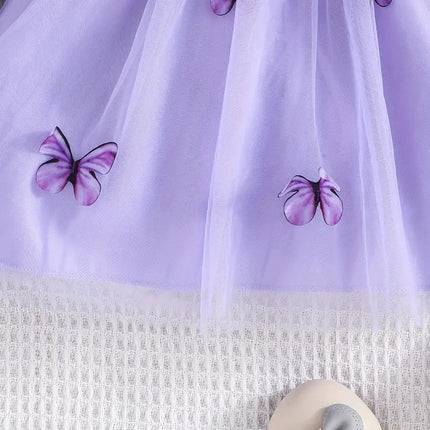 Girl's Lycra Floral Printed Frock Dress for Girls 1-2-YEARS