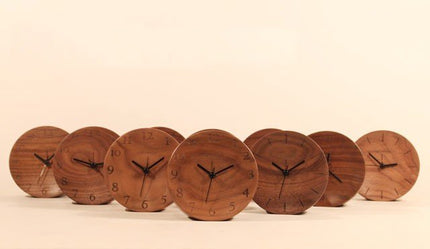 Black Walnut Concave Alarm Clock