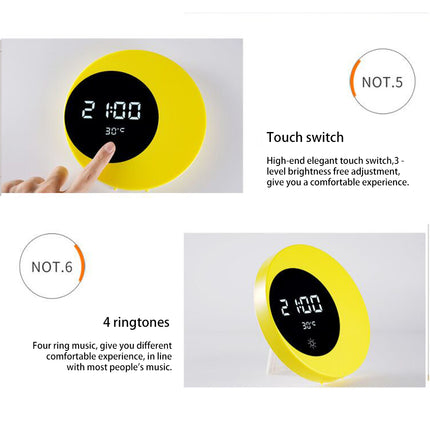Crescent Moon Clock Multifunctional Rechargeable