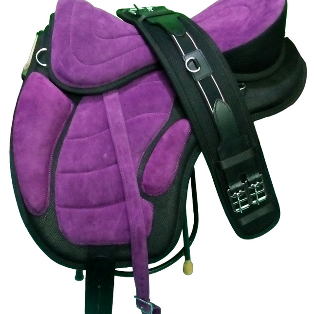 Treeless Synthetic Horse Saddle with Girth Size 12" to 18"