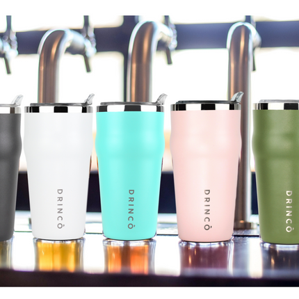 DRINCO 20oz Insulated Tumbler Beer Mug-Bottle Opener THOR-(Pale Pink)