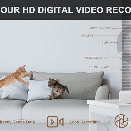 HD 1080P Wearable Mini Hidden Spy Pen Cop Pocket Pen Cam Body Camera