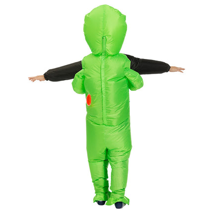 Inflatable Costume Green Alien Kids Party Dress