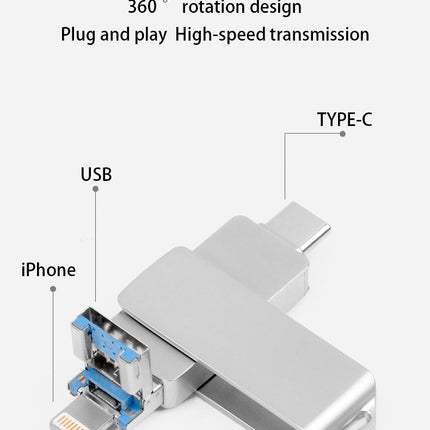 High Speed 3 In 1 Otg Usb Flash Drive 3.0 32GB