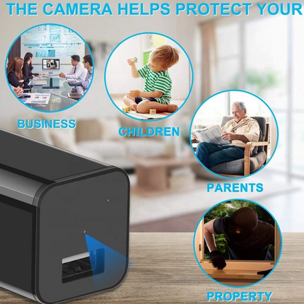 1080P Nanny Cam Spy Camera Charger Hidden Camera