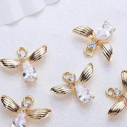 18 Karat Bee Hook Earrings