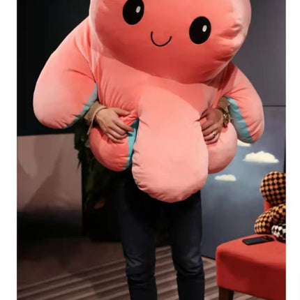 90cm-130cm Reversible Flip Giant Octopus Stuffed Plush Doll Gift Toys