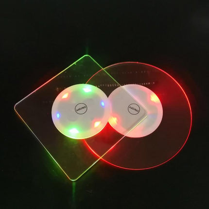 Ultra Thin LED Light Coaster Cocktail Flash Base