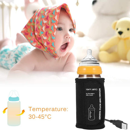 Baby Bottle Warmer Car Moveable USB Bottle Cup Heating Insulation Bag
