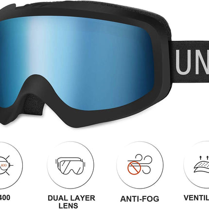 Unigear Skido X1 Ski Goggles, UV Protection Anti-fog Snow/Snowboard