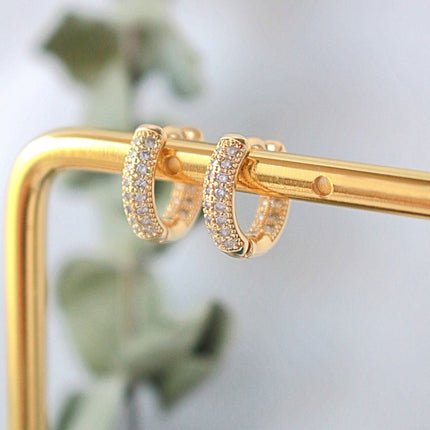 24 Karats Cubic Zirconia Hoops