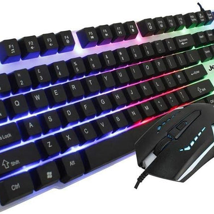 Jedel GK100 White Gaming Keyboard and Mouse Bundle