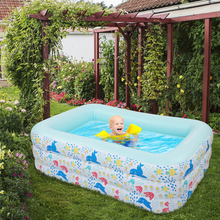 Inflatable Swim Pool for Kids Indoor & Outdoor 70.8" X 53" X 23.6"