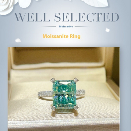 LuxeJewels™ – ParaGreen Royal – 5K Moissanite Signature Ring