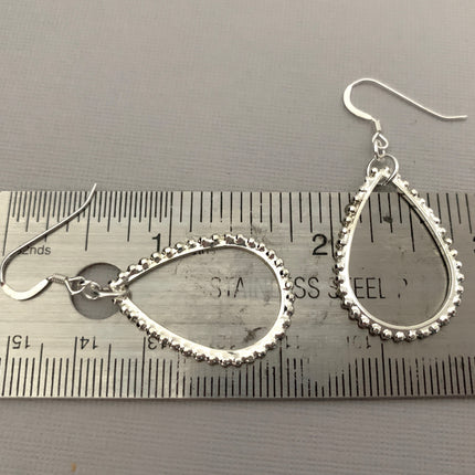 Silver Teardrop Dangles