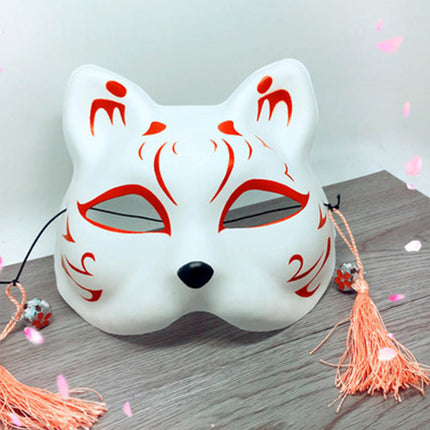 Fox Mask Tassels Bells Cosplay Halloween Mask
