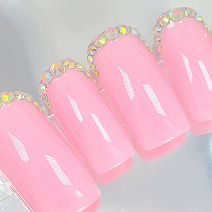 “Pink Sparkles” Press On Nails Set