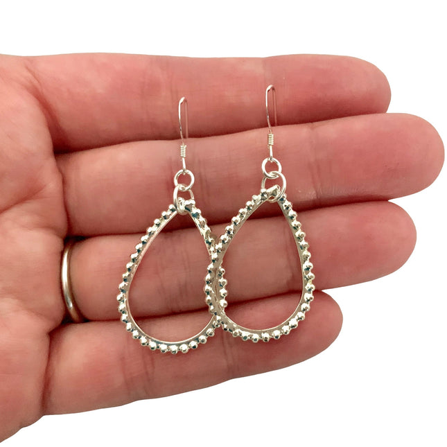 Silver Teardrop Dangles