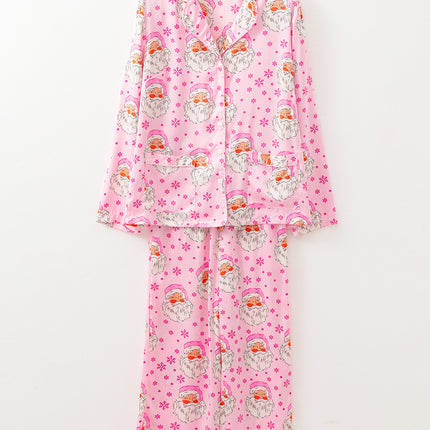 Christmas Santa Snowflake Shirt and Pants Pajama Set