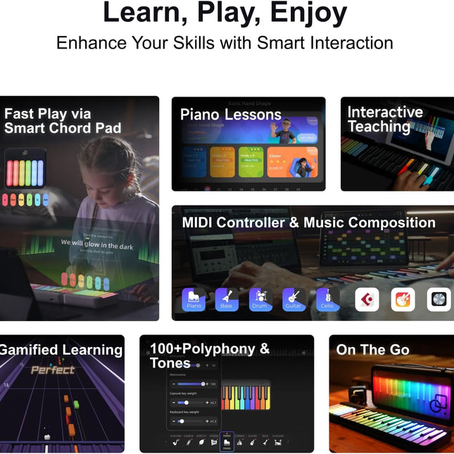Smart Piano Keyboard with MIDI Controller