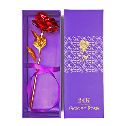 24K Foil Plated Red Rose Valentine's Day Gift
