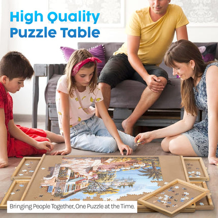 ShopWise Puzzle Table Deluxe - Puzzle Table With Drawers - 86CM x 67CM