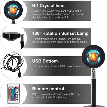 Sunset Projection Lamp Sunset Lamp Rainbow Lamp