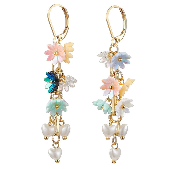 24K Gold Earrings with Floral Design, handmade