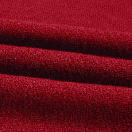 Solid Ribbed Mock Neck Sweater Dress