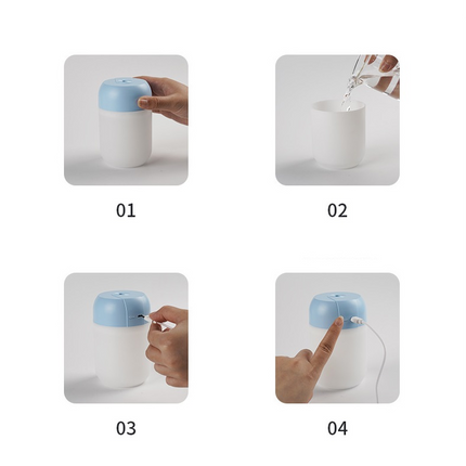 Mini Portable Ultrasonic Air Humidifer Aroma Essential Oil Diffuser