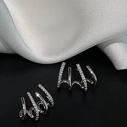 Multi Zircon Stone Earrings for Women Dainty Sparkling Elegant Jewelry