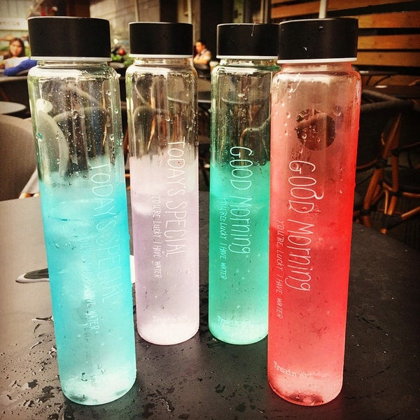 Gradient Glass Water Bottle