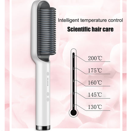 New PTC Heating Hair Straightener Brush Ceramic