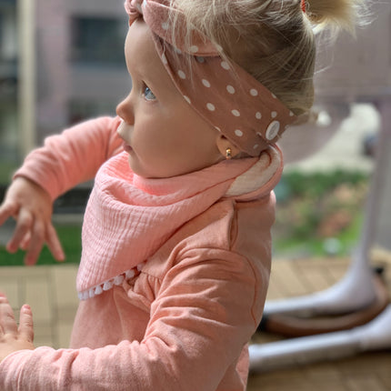 Scarf-bib , light pink