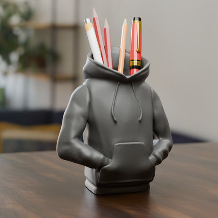 3D-Printed Hip-Hop Hoodie Pencil Holder with Hands in Pockets – Urban