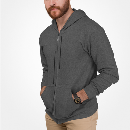 Mens Unmatched Stripes Zip Up Hoodie