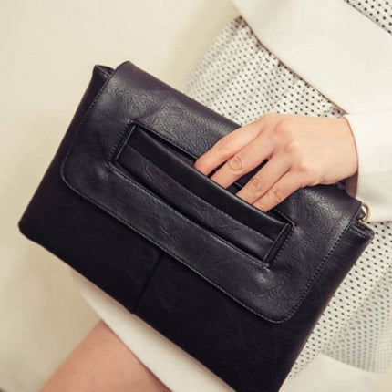 Womens Vegan Leather Envelope Clutch Bag