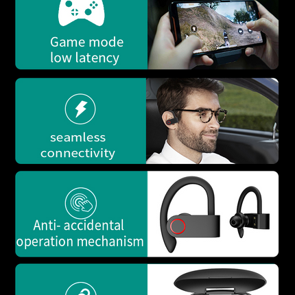 True wireless earbuds sport bluetooth 5.0 wireless earphone