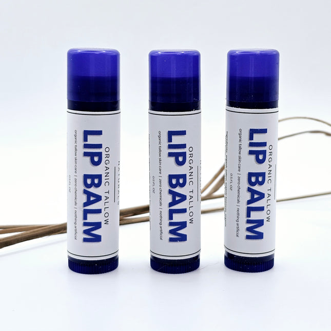 Lip Balm - Organic Tallow Lip Care - 3 pack