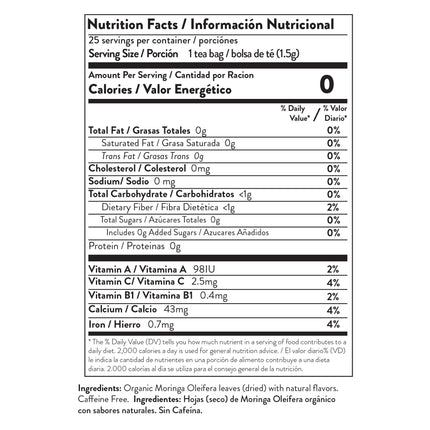 Miracle Tree's Organic Moringa Tea, Apple & Cinnamon