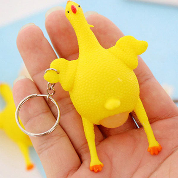 Anti-Stress Egg-Laying Chicken Keychain