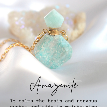 Luxury Mini Crystals Bottles | 24 Karats Natural Crystals Necklaces