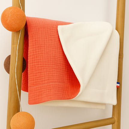 Organic Cotton Fleece Blanket -  Strawberry
