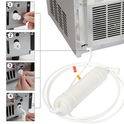 495W 50KG/H 120V Stainless Steel Commercial Ice Machine
